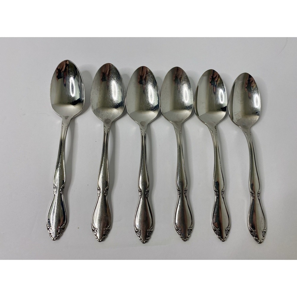Oneida Ltd USA BERKELEY SQUARE Stainless Flatware Teaspoons 6" Replacement Lot 6